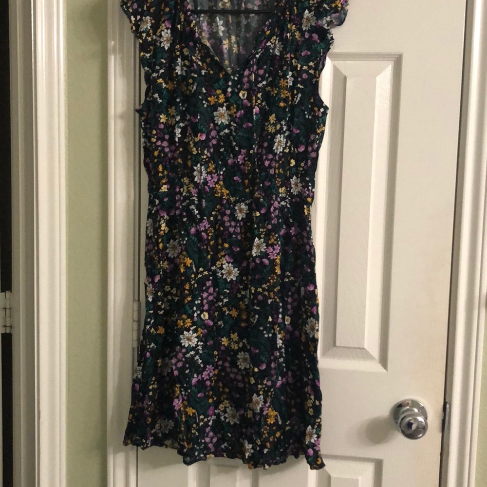 Old Navy black floral dress.